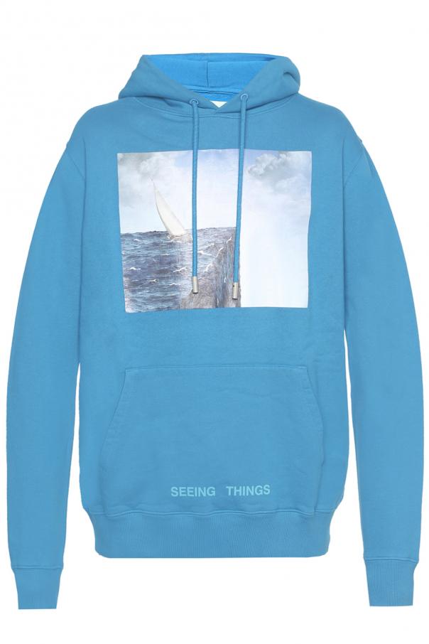 baby blue off white hoodie